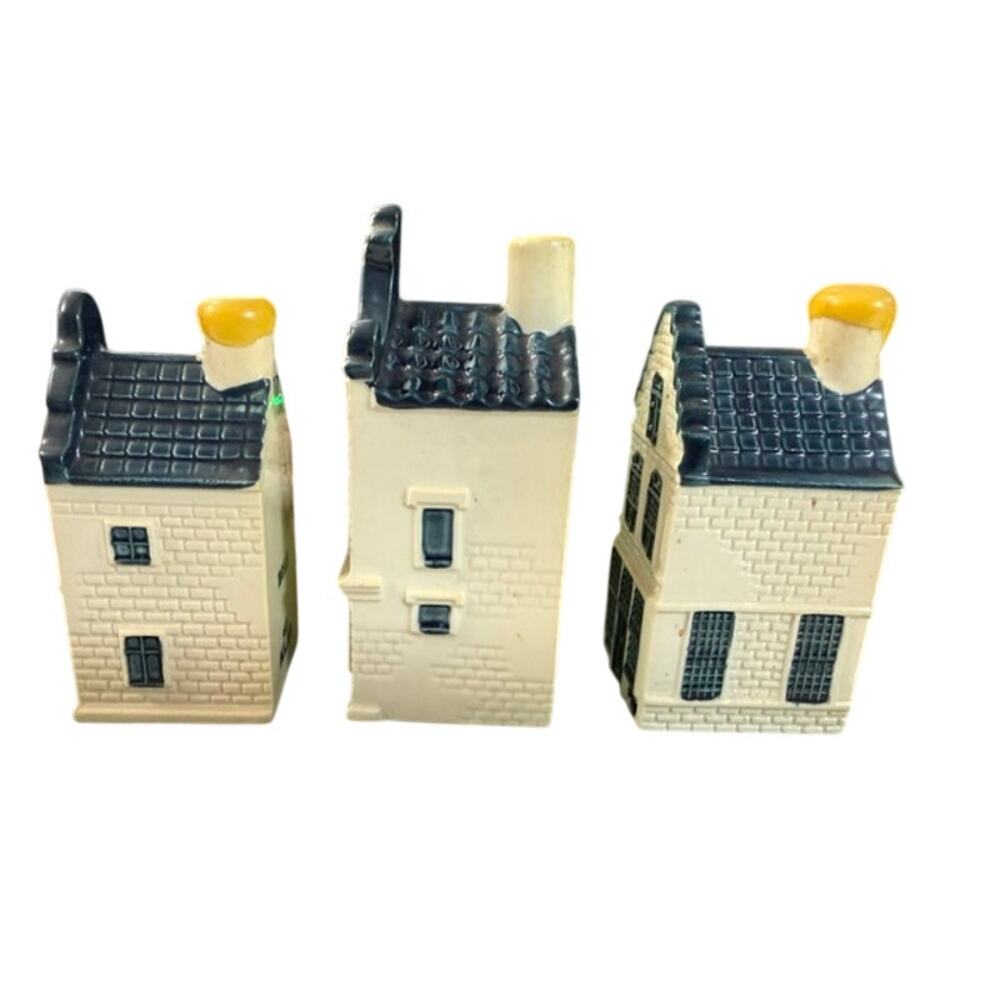 KLM Blue Delft Houses BOLS Amsterdam 2 Sealed #15, #17 1 Empty #80 - Picture 3 of 7